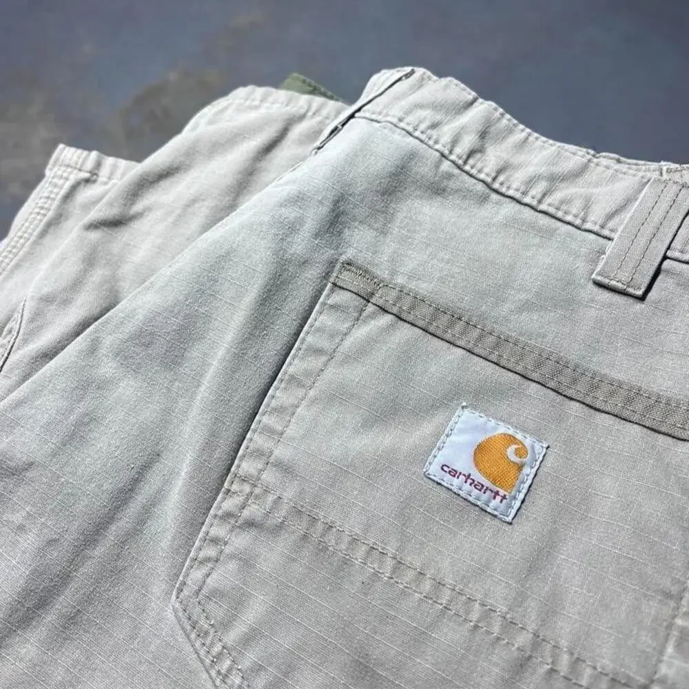 Vintage Carhartt B357 DES Canvas Cargo Shorts Mens Size 34 Tan Gorpcore Skate